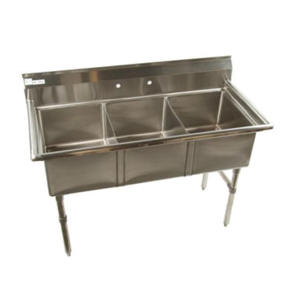 KLINGERS ECS3 STAINLESS STEEL 3 COMPARTMENT CONVENIENCE / DELI SINK - Maltese & Co New and Used restaurant Equipment
