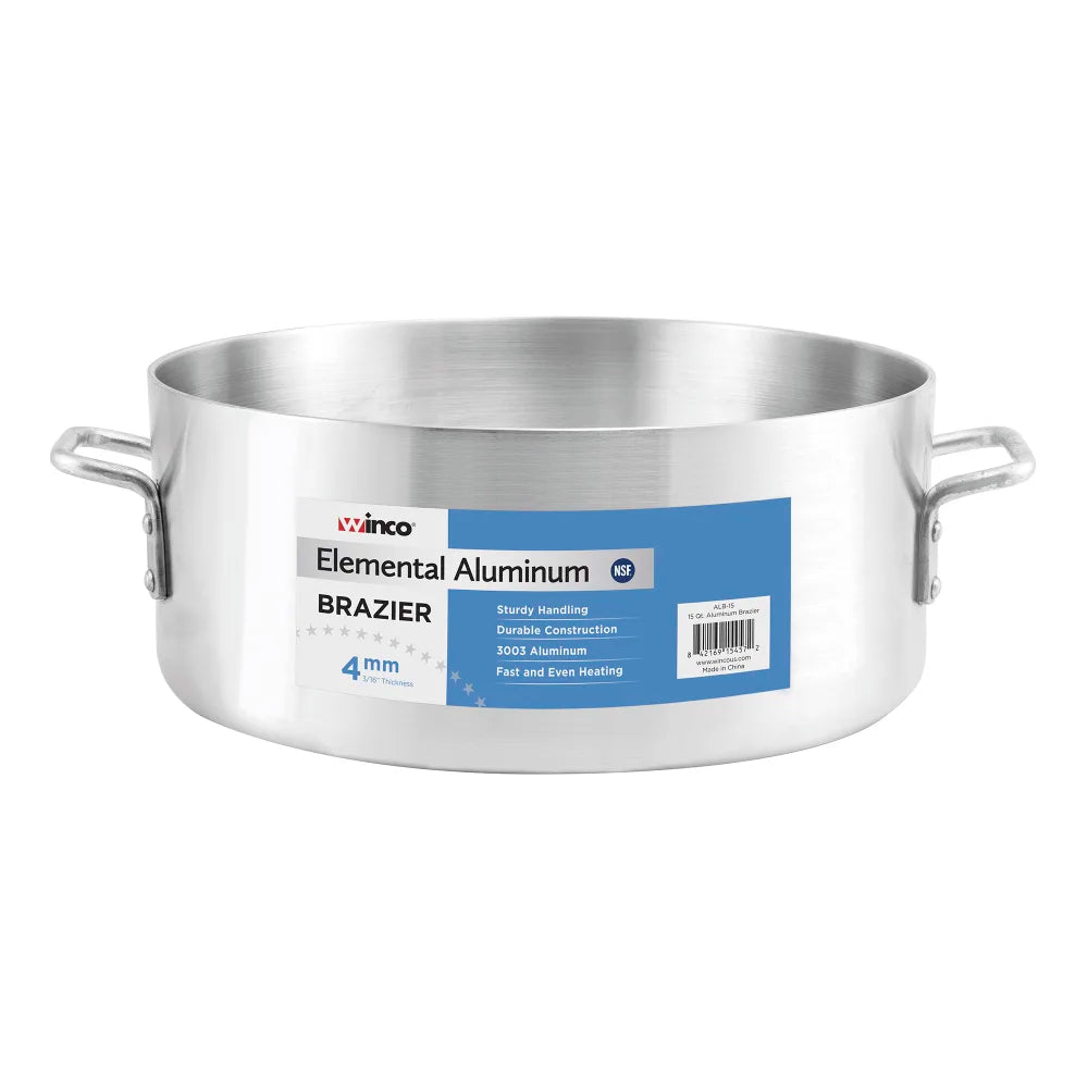 Winco ALB-24 24 qt Elemental Brazier, Aluminum - Maltese & Co