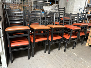 17 Used Restaurant Dining Chairs (Reddish Brown)