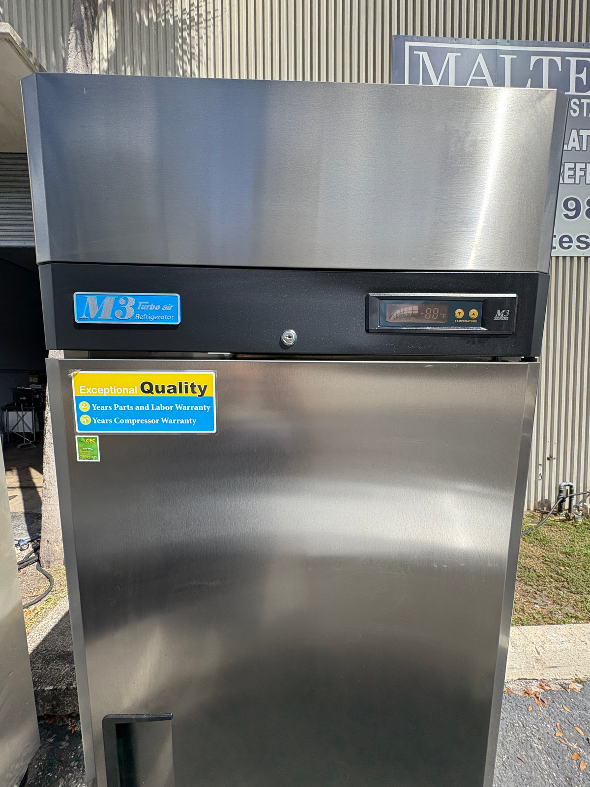 One Door Stainless Steel Refrigerator - Turbo Air - M3R24-1 - Maltese & Co