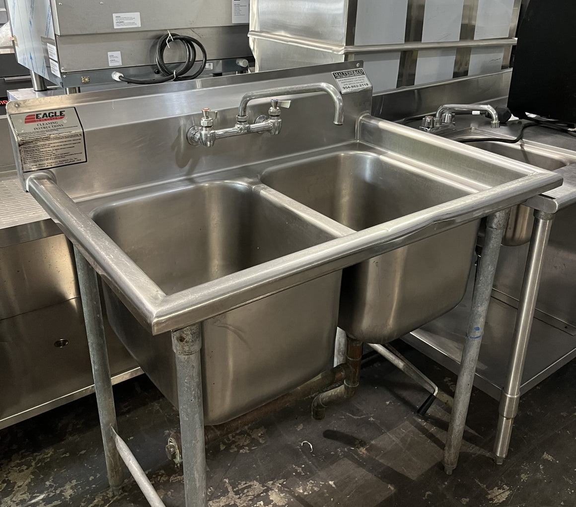EAGLE GROUP 2 COMPARTMENT SINK (USED) 414-16-2