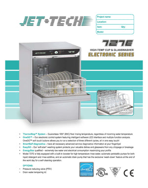 Jet-Tech -727-E - Undercounter Glasswasher - Brand New - Maltese & Co New and Used  restaurant Equipment 