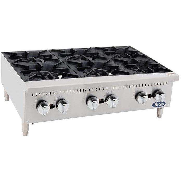 CookRite - 6 Burners, Independent Manual Control - Liquid Propane ATHP-36-6 - Maltese & Co New and Used  restaurant Equipment 