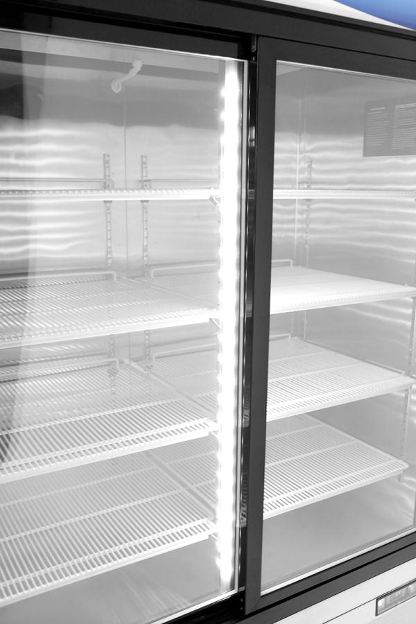 Atosa MCF8709GR Bottom Mount - Two Sliding Glass Door Refrigerator - 44.85 Cubic Ft. - Maltese & Co New and Used  restaurant Equipment 