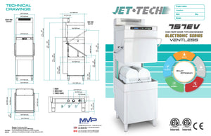 Jet-Tech - 757- EV - Door Type Dishwasher - Brand New - Maltese & Co New and Used  restaurant Equipment 