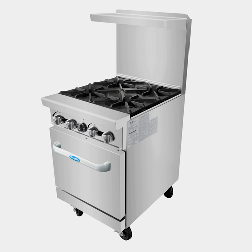 CookRite - AGR-4B-LP - AGR-4B-NG - Range, 24", 4 Open Burners - Maltese & Co