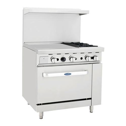 CookRite - AGR-2B24GL-LP - AGR-2B24GL-NG - Range, 36", 2 Burners, 24" Griddle - Maltese & Co
