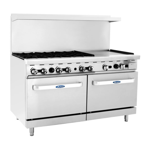 CookRite - AGR-6B24GR-LP - AGR-6B24GR-NG - Range, 60", 6 Burners, 24" Griddle - Maltese & Co