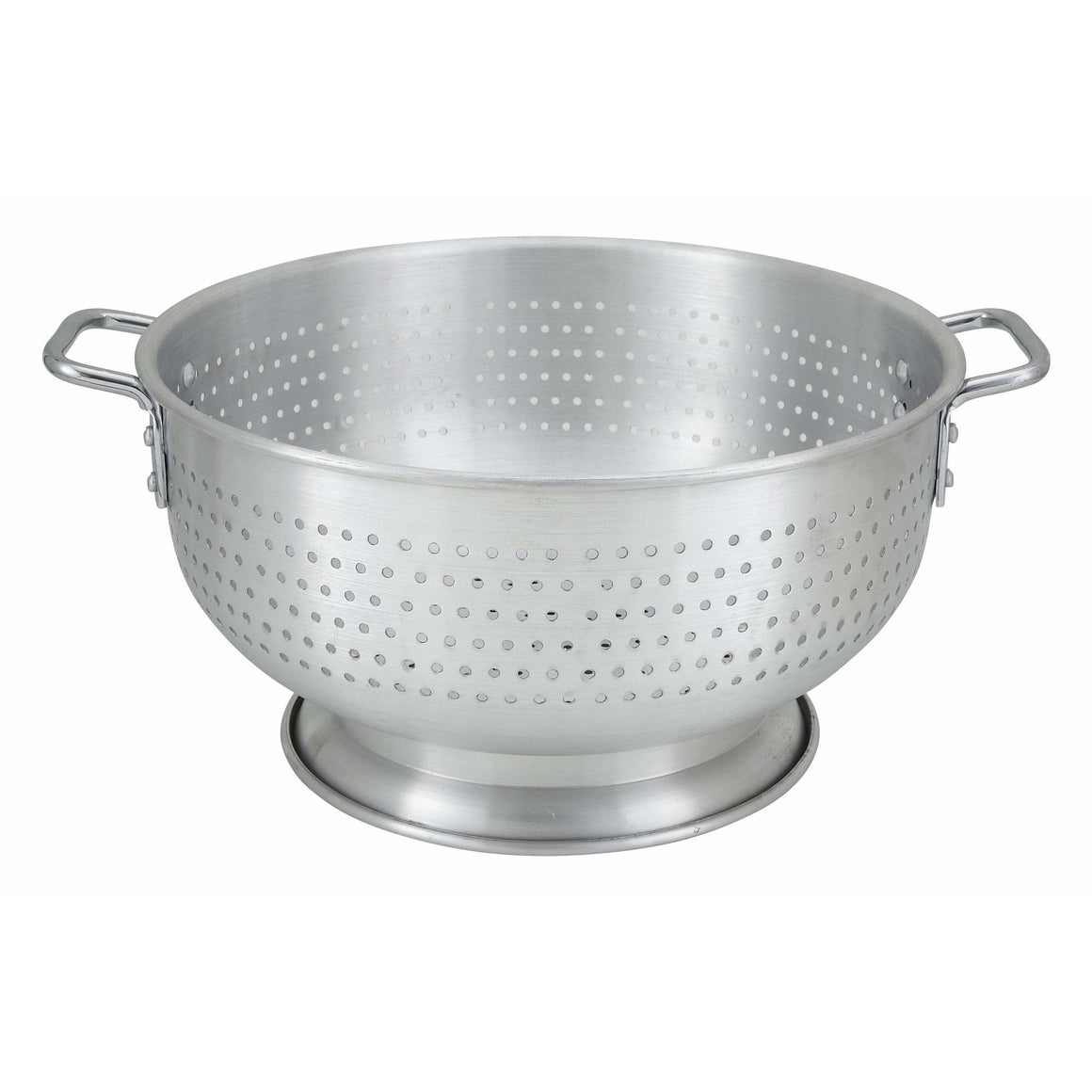 Winco - ALO-16BH - Colander w/Base & Handle, 16qt, Aluminum - Food Preparation - Maltese & Co New and Used  restaurant Equipment 