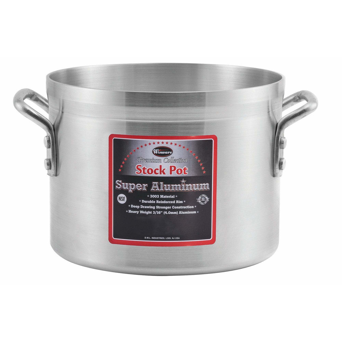 Winco - AXS-12 - 12qt Alu Stock Pot, 4mm, Super Aluminum - Cookware - Maltese & Co New and Used  restaurant Equipment 