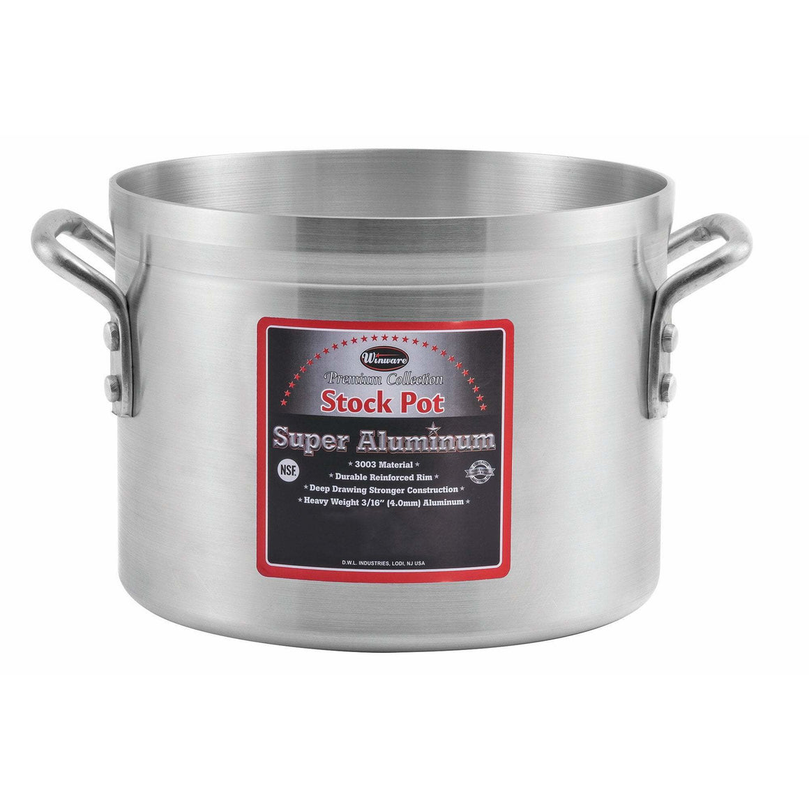 Winco - AXS-32 - 32qt Alu Stock Pot, 4mm, Super Aluminum - Cookware - Maltese & Co New and Used  restaurant Equipment 