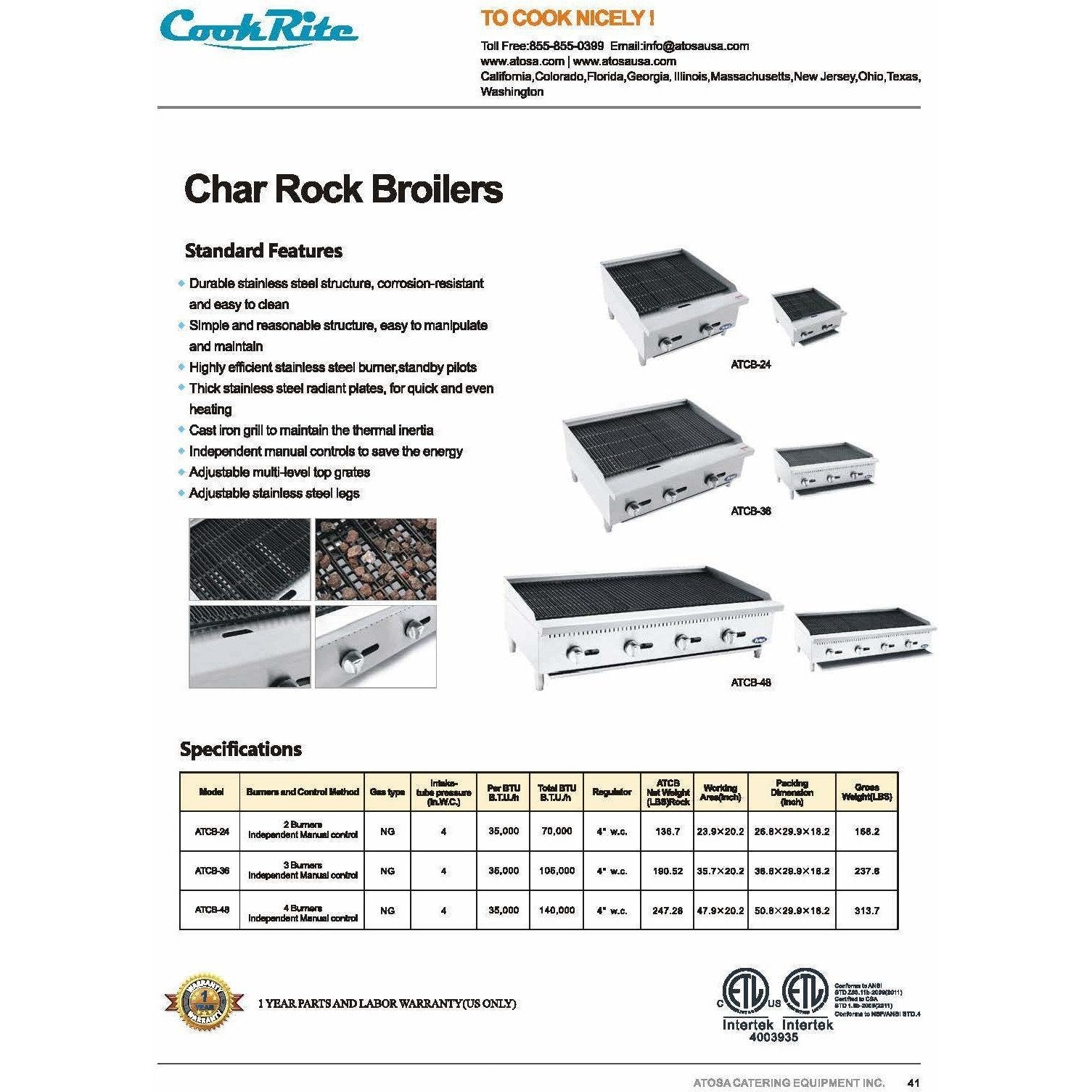 CookRite - ATCB-24-NG 2 Burners, Independent Manual Control - Natural Gas - Maltese & Co New and Used  restaurant Equipment 