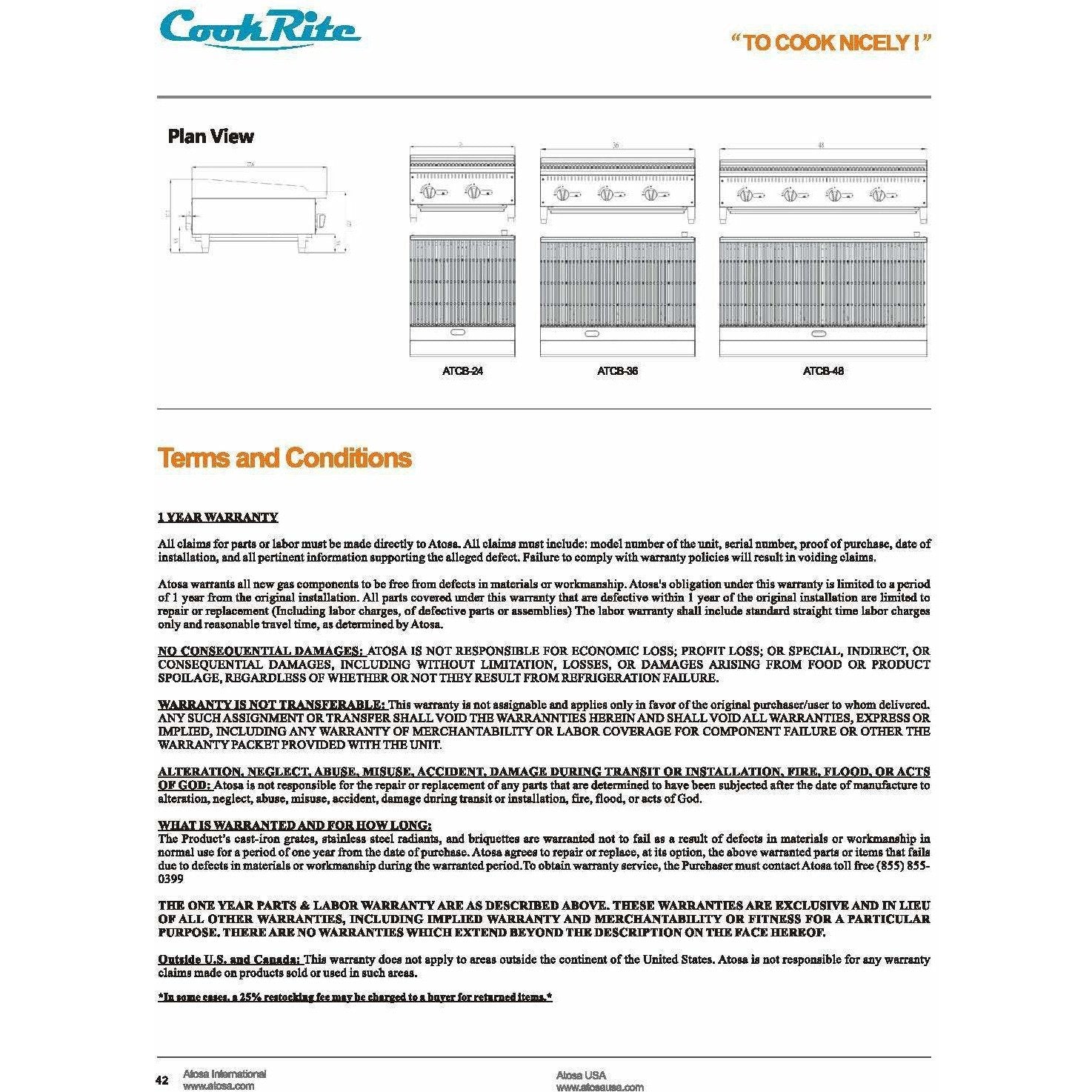CookRite - ATCB-24-NG 2 Burners, Independent Manual Control - Natural Gas - Maltese & Co New and Used  restaurant Equipment 