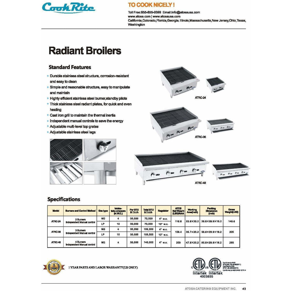 CookRite - 4 Burners, Independent Manual Control - Natural Gas - Maltese & Co New and Used  restaurant Equipment 
