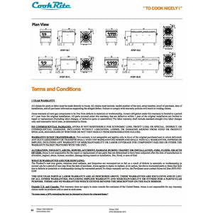 CookRite - 4 Burners, Independent Manual Control - Natural Gas - Maltese & Co New and Used  restaurant Equipment 