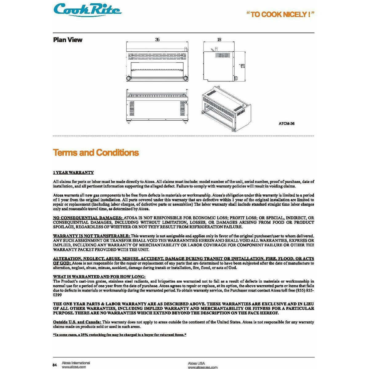 CookRite - 36" Cheesemelter with Total 35,000 BTU - Liquid Propane - Maltese & Co New and Used  restaurant Equipment 