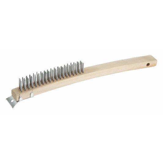 Winco - BR-319 - 14" Wire Brush w/Scraper - Janitorial - Maltese & Co New and Used  restaurant Equipment 