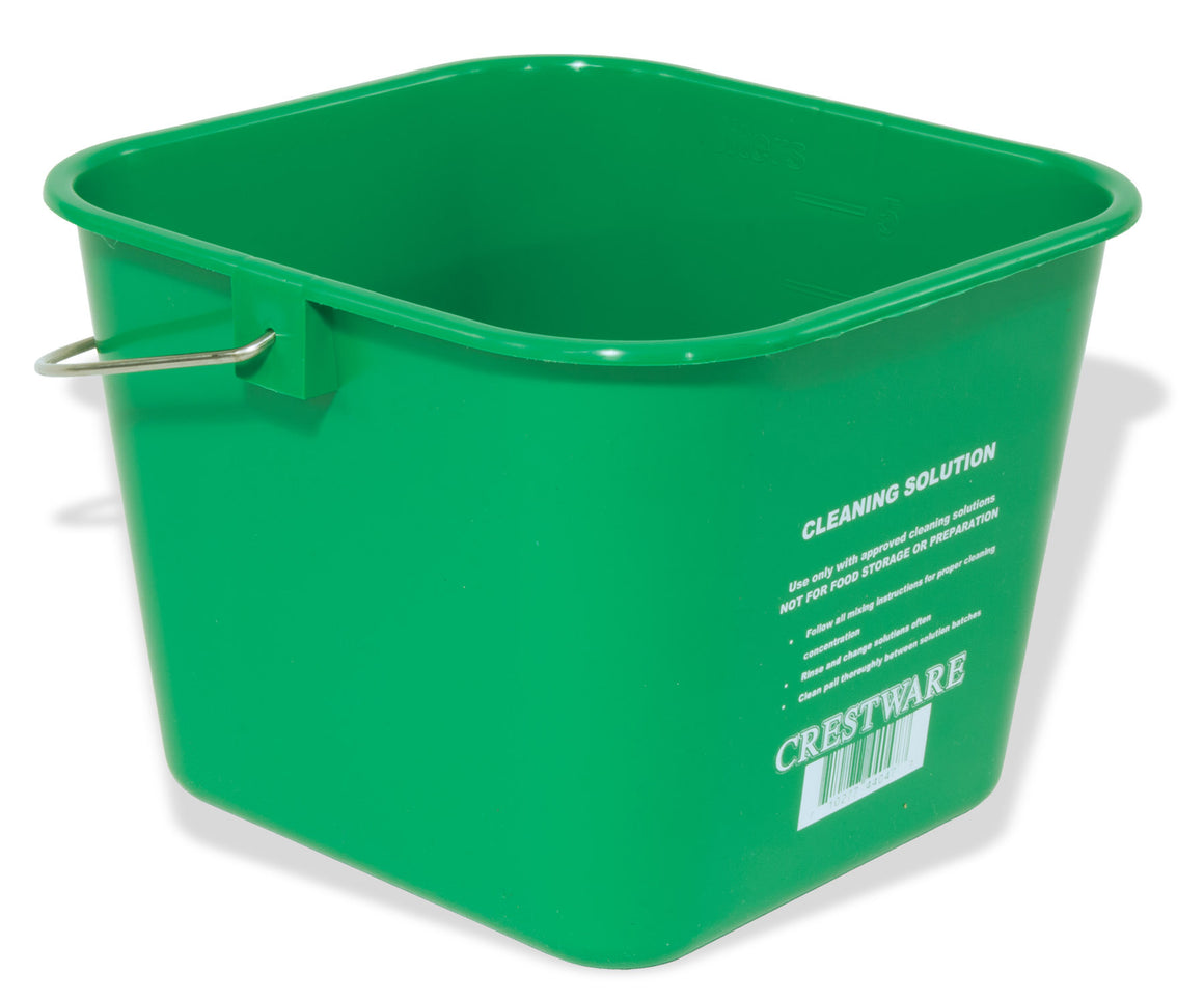 Crestware - BUCMG - Medium Green Cleaning Bucket 6 qt. - Maltese & Co New and Used  restaurant Equipment 