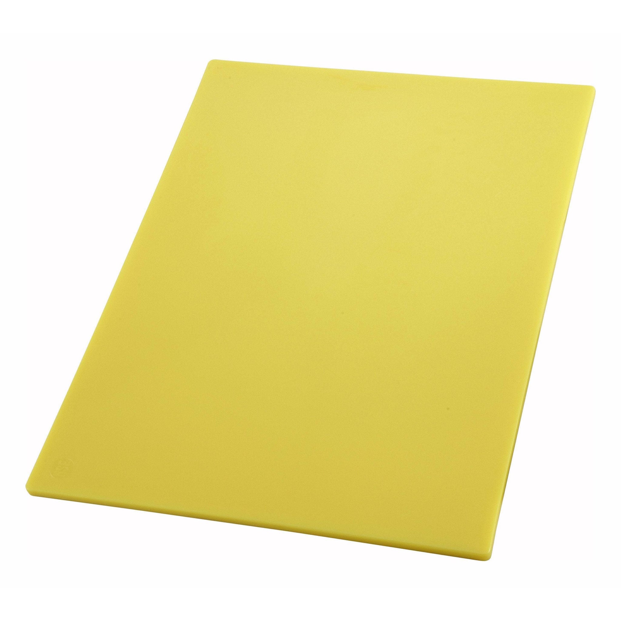 Winco CBK-1824YL Cutting Board with Rubberized Feet, 18 x 24 x 1/2 -  Yellow - Win Depot