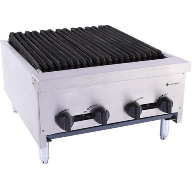 Venancio - 24" Gas Charbroiler - 4 Manual Controls - CGG24 - Maltese & Co New and Used  restaurant Equipment 