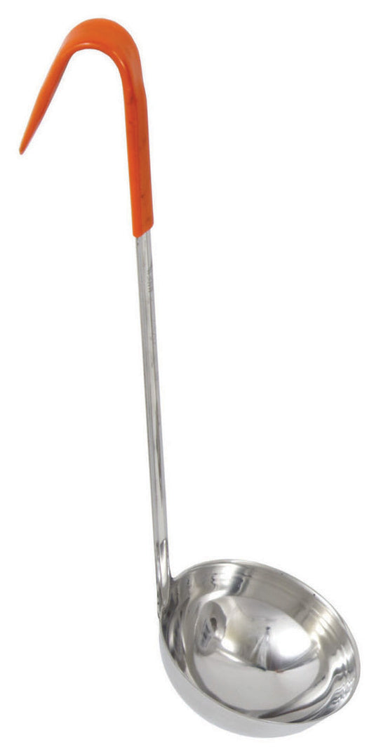Crestware - CL08 - 8 oz. Orange Handle Ladle - Maltese & Co New and Used  restaurant Equipment 