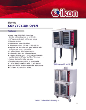 IKON COOKING - IECO-2 - Double Stack Electric Convection Oven - Brand New - Maltese & Co New and Used  restaurant Equipment 