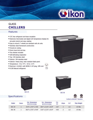 IKON - IGC24 - Glass Chiller - Brand New - Maltese & Co New and Used  restaurant Equipment 
