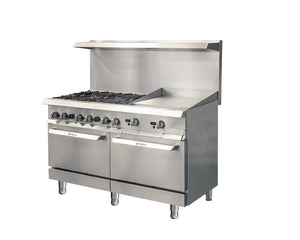 IKON COOKING - IR-6B-24TG-60  - Range 60" - 6 burners - 24" T-stat griddle - Brand New - Maltese & Co New and Used  restaurant Equipment 