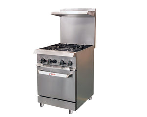 IKON COOKING - IR-4-24  - Gas Range - 4 burners with oven - Brand New - Maltese & Co New and Used  restaurant Equipment 