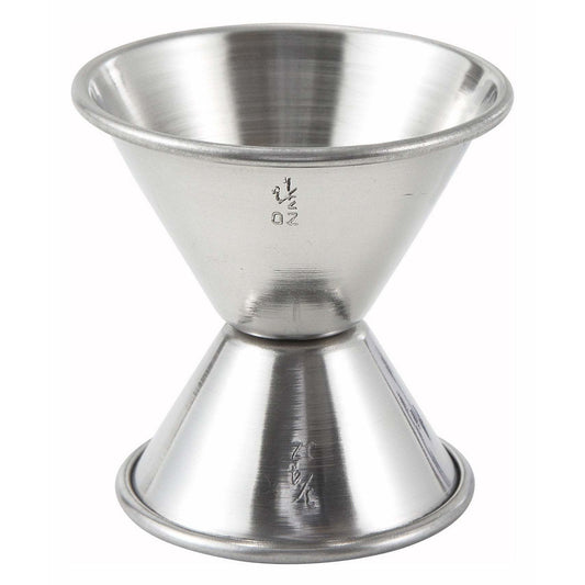 Winco - J-3 - Jigger, 3/4oz x 1-1/2oz, Stainless Steel - Bar Supplies - Maltese & Co New and Used  restaurant Equipment 