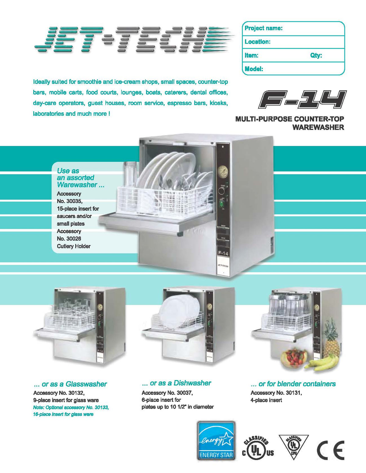 Jet-Tech - F-14 - Countertop Warewasher - Brand New - Maltese & Co New and Used  restaurant Equipment 