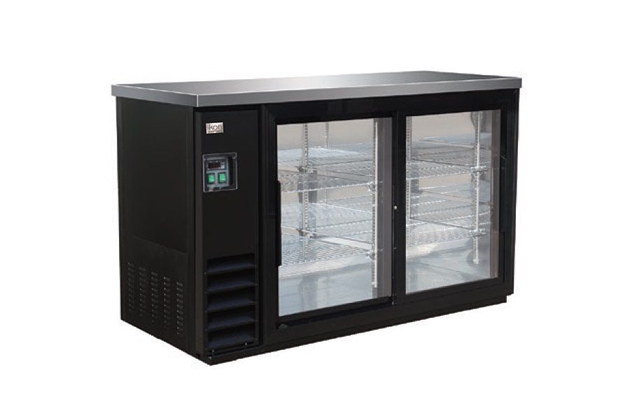 IKON - IBB49-2G-24SD - Back Bar Refrigerator Sliding Doors - Brand New - Maltese & Co New and Used  restaurant Equipment 