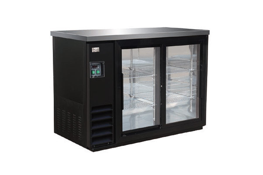 IKON - IBB61-2G-24SD - Back Bar Refrigerator Sliding Doors - Brand New - Maltese & Co New and Used  restaurant Equipment 