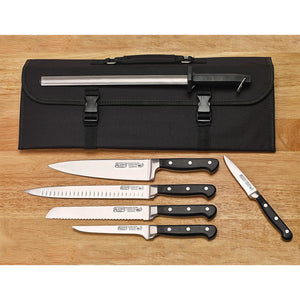 Winco - KFP-KITA - ACERO 7-Pc Knife Bag Set (KFP-35, 61, 80, 82, 101, 122, KBG-11, KS-06) - Chef Cutlery - Maltese & Co New and Used  restaurant Equipment 