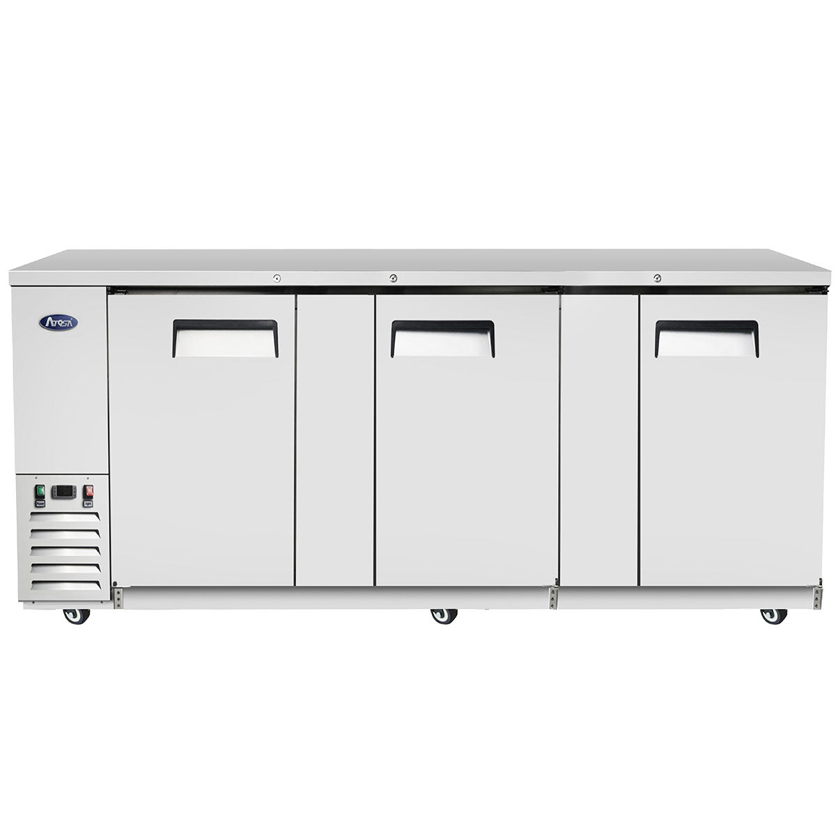 Atosa MBB90GR 90'' Back Bar Cooler - Stainless Steel Exterior & Interior - 30.1 Cubic Ft - Maltese & Co New and Used  restaurant Equipment 