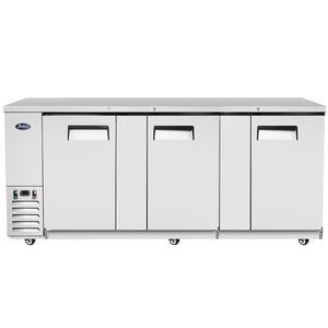Atosa MBB90GR 90'' Back Bar Cooler - Stainless Steel Exterior & Interior - 30.1 Cubic Ft - Maltese & Co New and Used  restaurant Equipment 