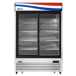 Atosa MCF8709GR Bottom Mount - Two Sliding Glass Door Refrigerator - 44.85 Cubic Ft. - Maltese & Co New and Used  restaurant Equipment 