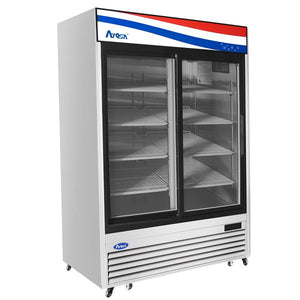 Atosa MCF8709GR Bottom Mount - Two Sliding Glass Door Refrigerator - 44.85 Cubic Ft. - Maltese & Co New and Used  restaurant Equipment 