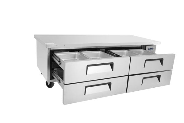 Atosa MGF8454GR 76'' Extended Top Chef Base with 72'' Cabinet - 12.1 Cubic Ft - Maltese & Co New and Used  restaurant Equipment 