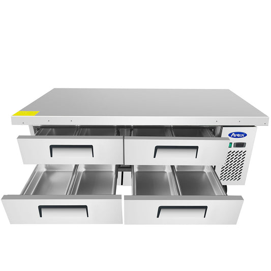 Atosa MGF8454GR 76'' Extended Top Chef Base with 72'' Cabinet - 12.1 Cubic Ft - Maltese & Co New and Used  restaurant Equipment 