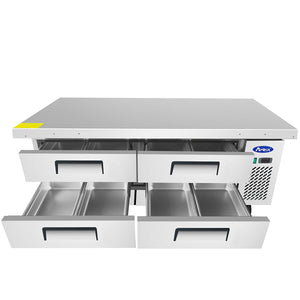 Atosa MGF8454GR 76'' Extended Top Chef Base with 72'' Cabinet - 12.1 Cubic Ft - Maltese & Co New and Used  restaurant Equipment 