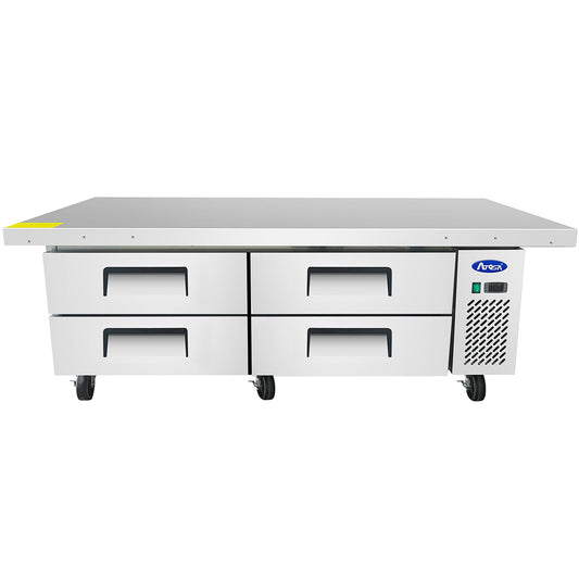Atosa MGF8454GR 76'' Extended Top Chef Base with 72'' Cabinet - 12.1 Cubic Ft - Maltese & Co New and Used  restaurant Equipment 
