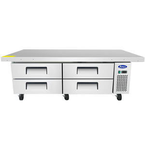 Atosa MGF8454GR 76'' Extended Top Chef Base with 72'' Cabinet - 12.1 Cubic Ft - Maltese & Co New and Used  restaurant Equipment 