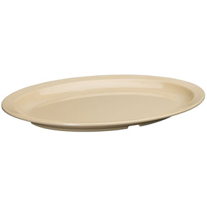 Winco - MMPO-138 - 13" x 8" Melamine Oval Platters, Narrow Rim, Tan - Dinnerware - Maltese & Co New and Used  restaurant Equipment 