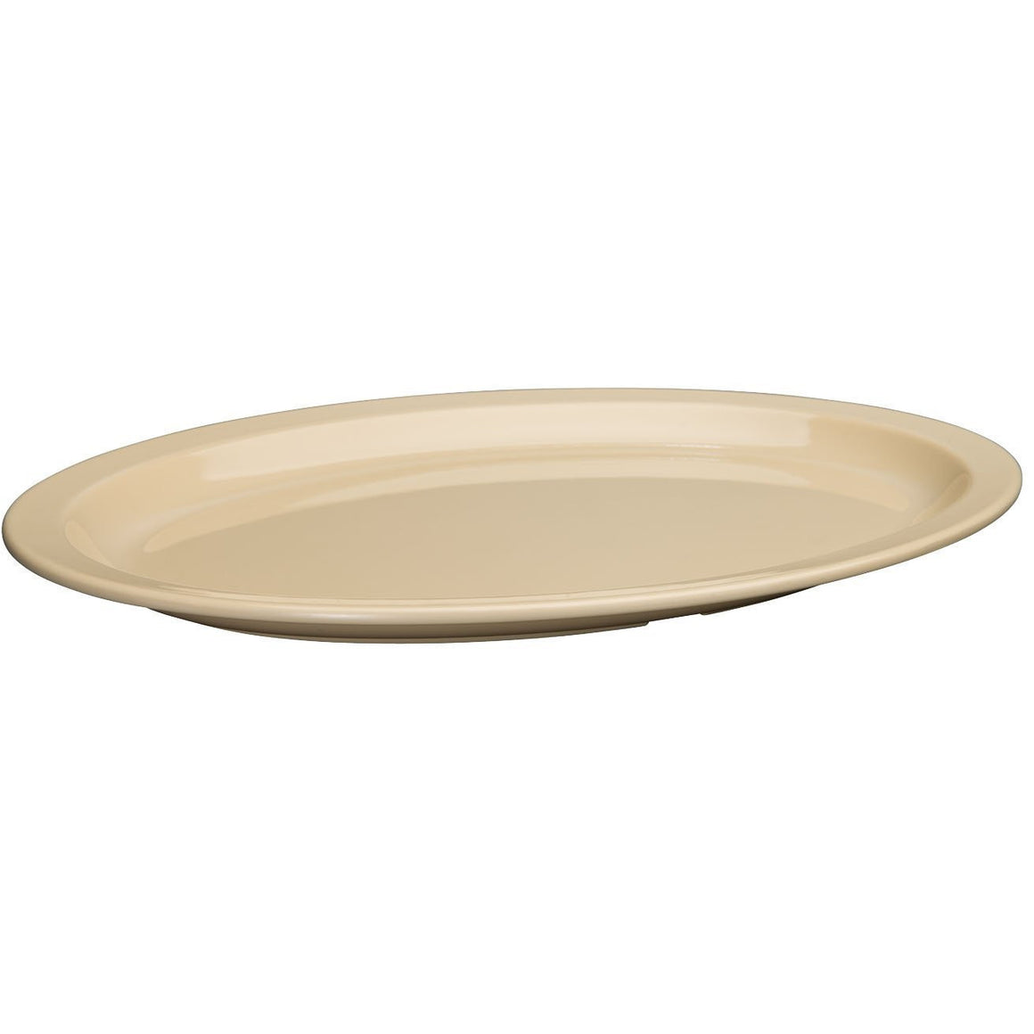 Winco - MMPO-1510 - 15-1/2" x 10-7/8" Melamine Oval Platters, Narrow Rim, Tan - Dinnerware - Maltese & Co New and Used  restaurant Equipment 