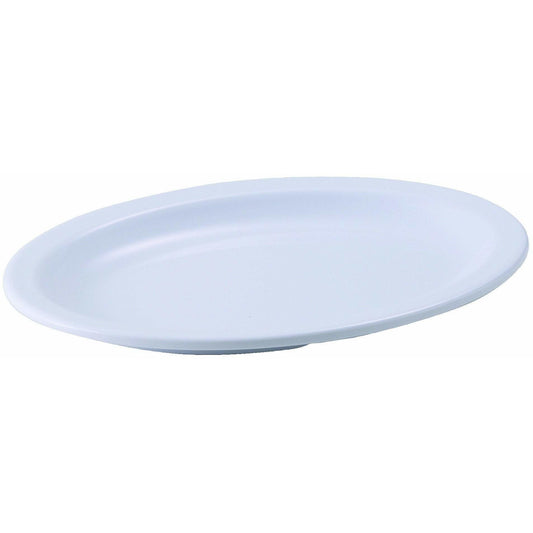 Winco - MMPO-96W - 9-3/4" x 6-3/4" Melamine Oval Platters, Narrow Rim, White - Dinnerware - Maltese & Co New and Used  restaurant Equipment 