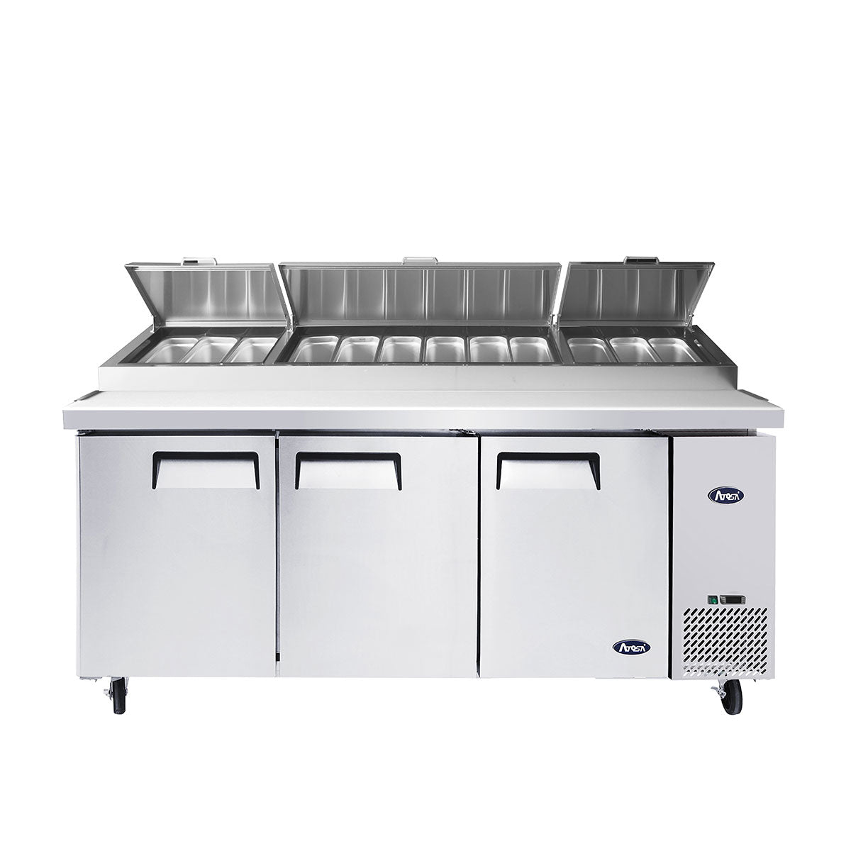 Atosa MPF8203GR 93'' Pizza Prep Table - 28.4 Cubic Ft - Maltese & Co New and Used  restaurant Equipment 