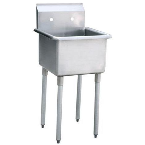 Mix Rite - Mop Sink with Backsplash, Galvanized Tubular Legs with Adjustable Plastic Bullet Feet- NSF - Maltese & Co New and Used  restaurant Equipment 