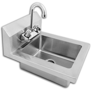 Mix Rite - Hand sink Wall-mount design with 8'' backsplash - Lead Free Faucet Included - NSF - Maltese & Co New and Used  restaurant Equipment 