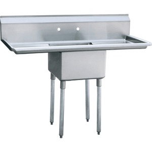 Mix Rite - One Compartment sink - 18'' right and left drainboards - NSF - Maltese & Co New and Used  restaurant Equipment 